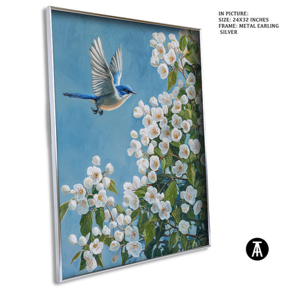 Sample Artwork in Earling Silver Metal Frame