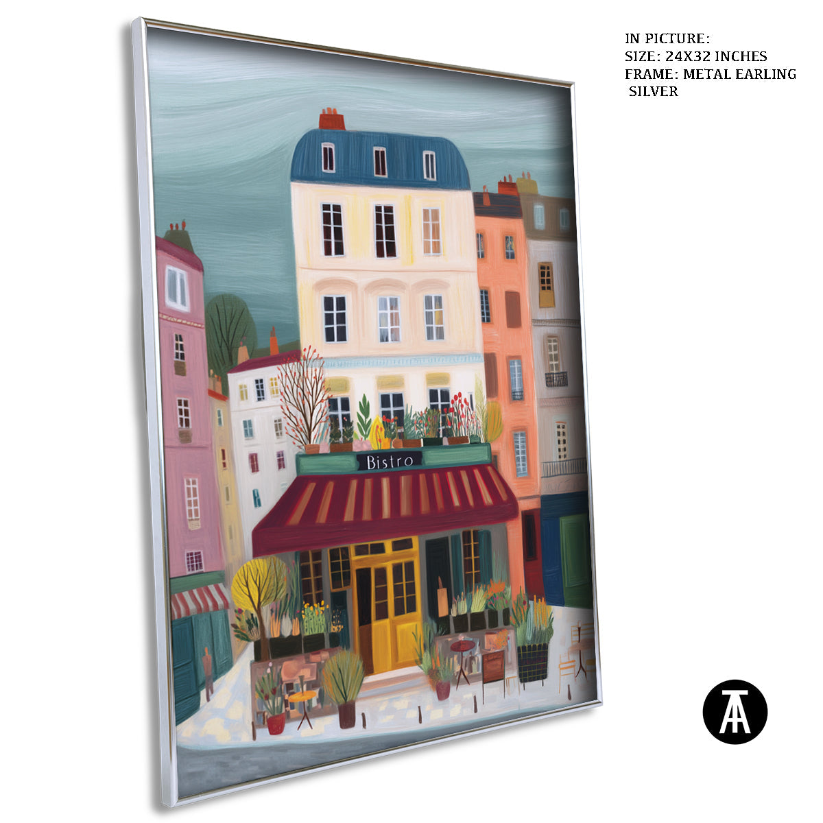 Artwork in Metal Earling Silver Frame