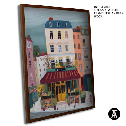 Artwork in Dark Wood Frame