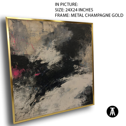 Artwork in Metal Champagne Gold Frame