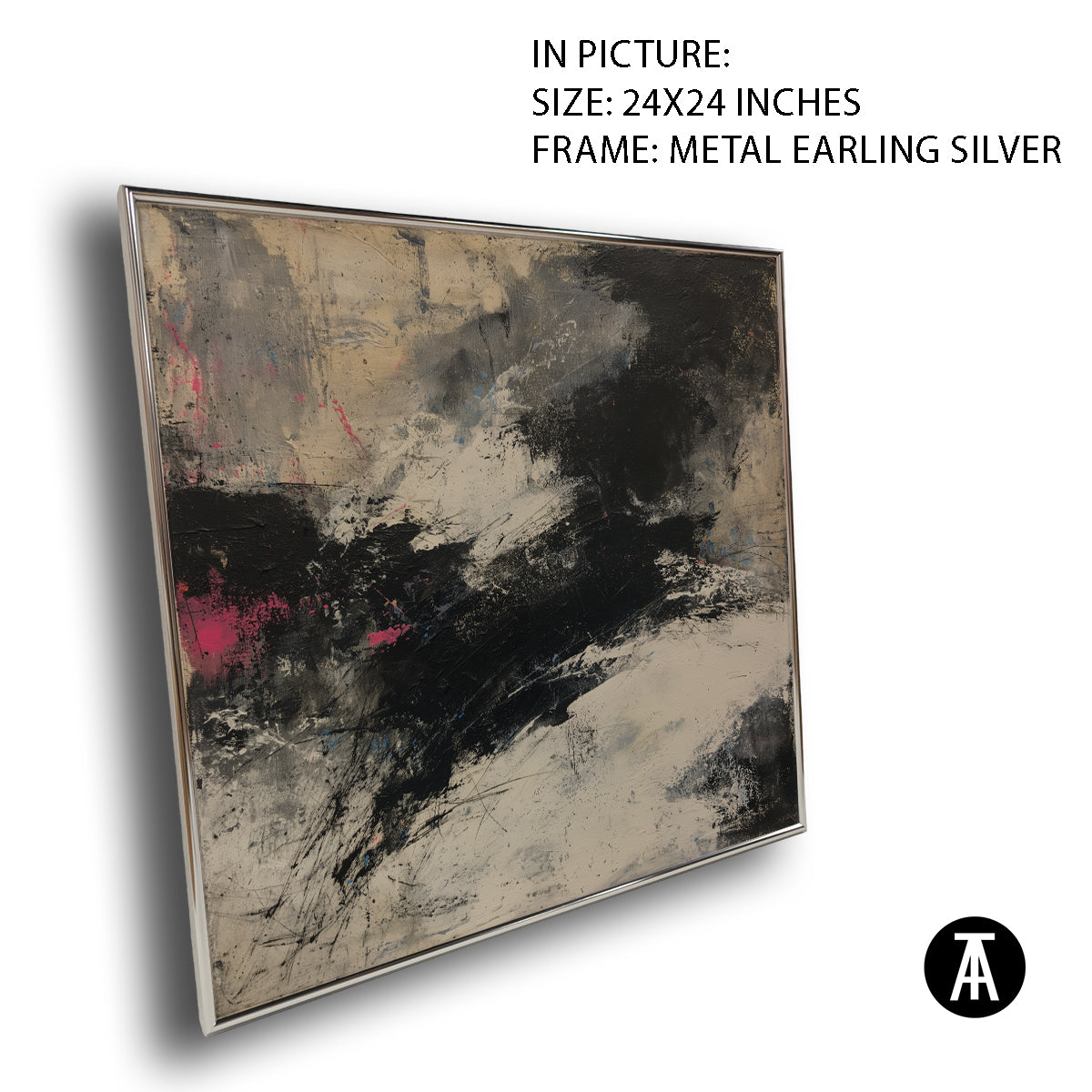 Artwork in Metal Earling Silver Frame