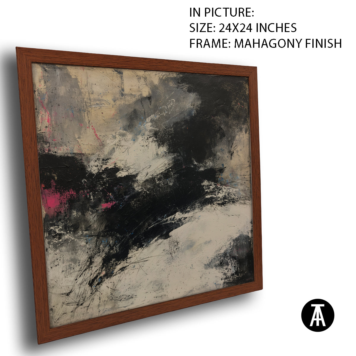 Artwork in Mahogany Finish Frame