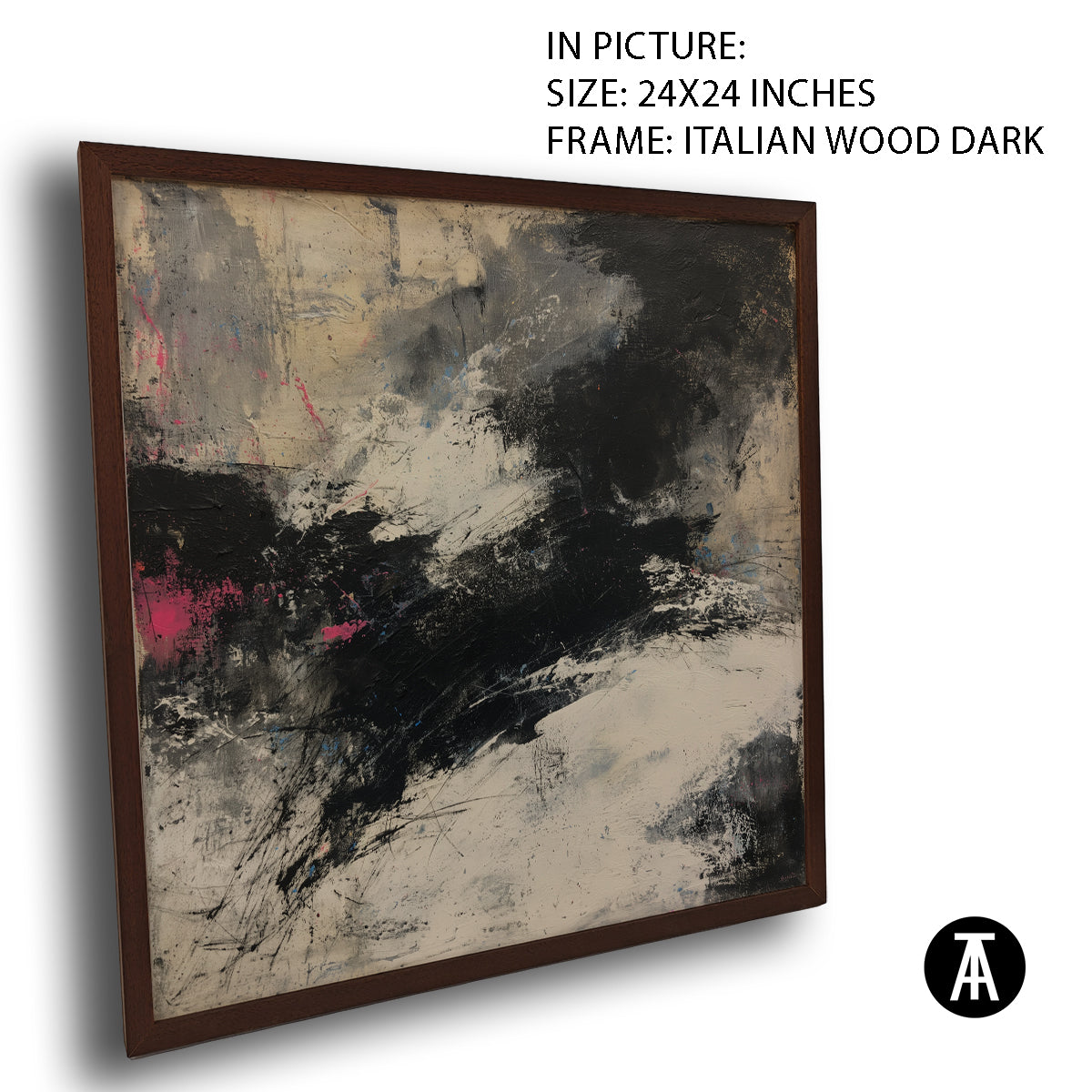 Artwork in Dark Wood Frame