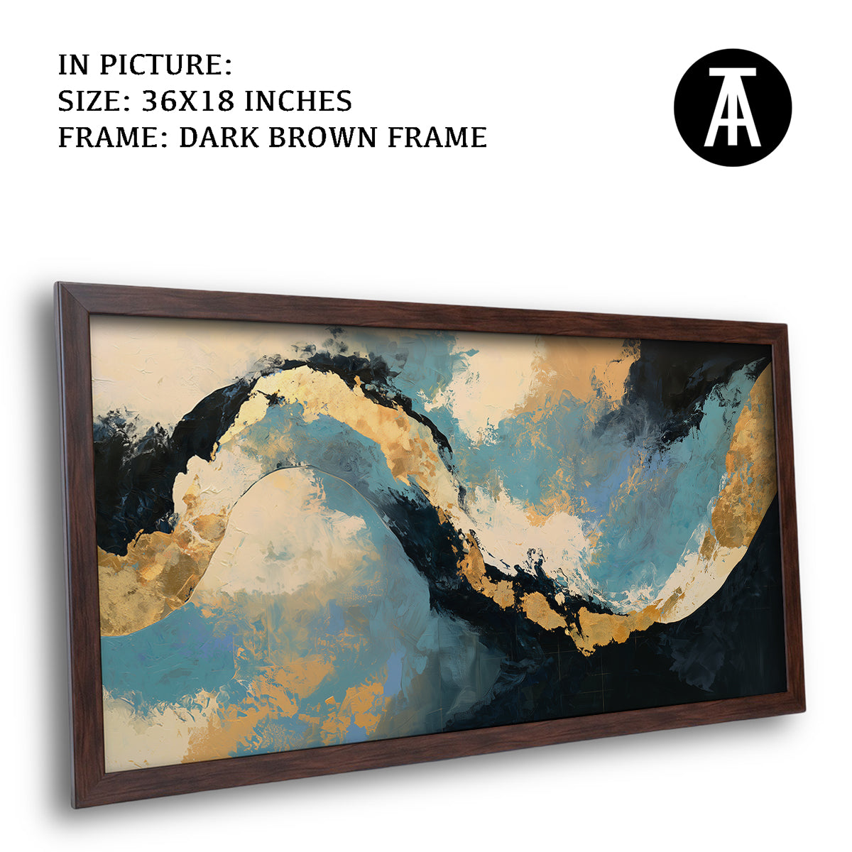 Artwork in Dark Brown Frame