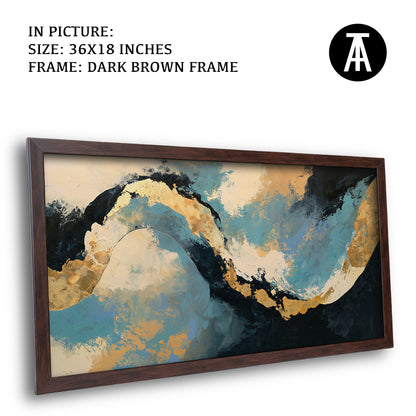 Artwork in Dark Brown Frame