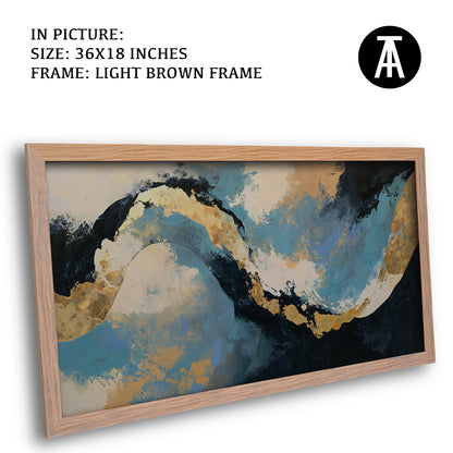 Artwork in Light Brown Frame