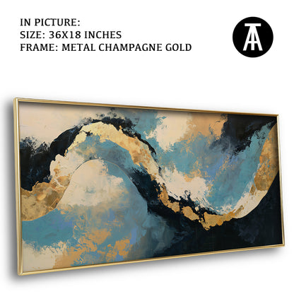 Artwork in Metal Champagne Gold Frame