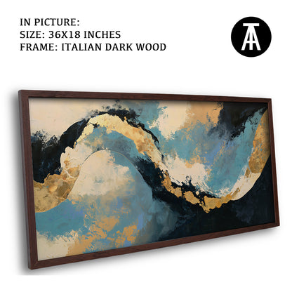 Artwork in Dark Wood Frame