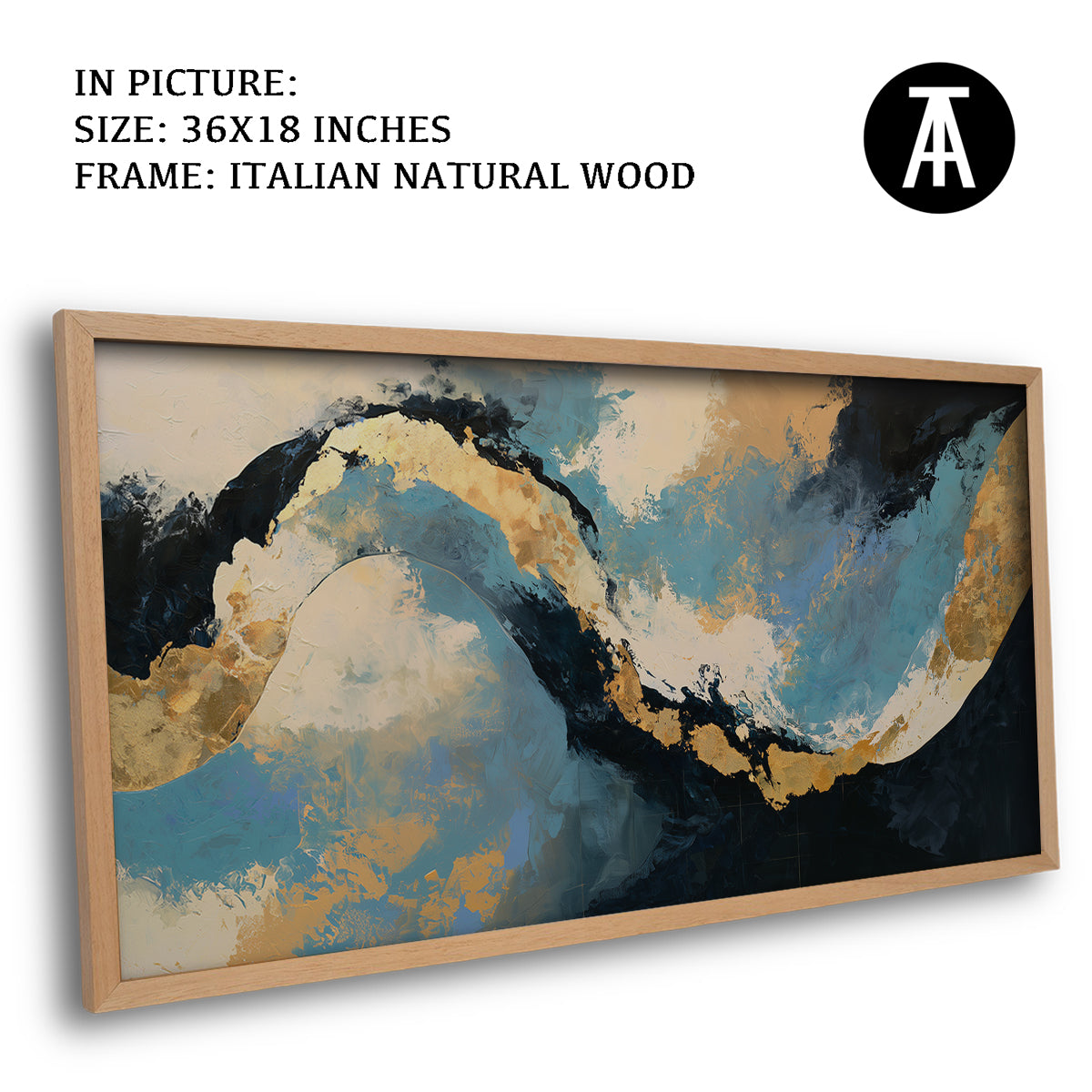 Artwork in Natural Wood Frame