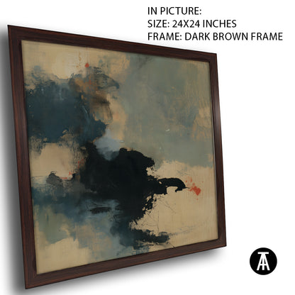 Artwork in Dark Brown Frame