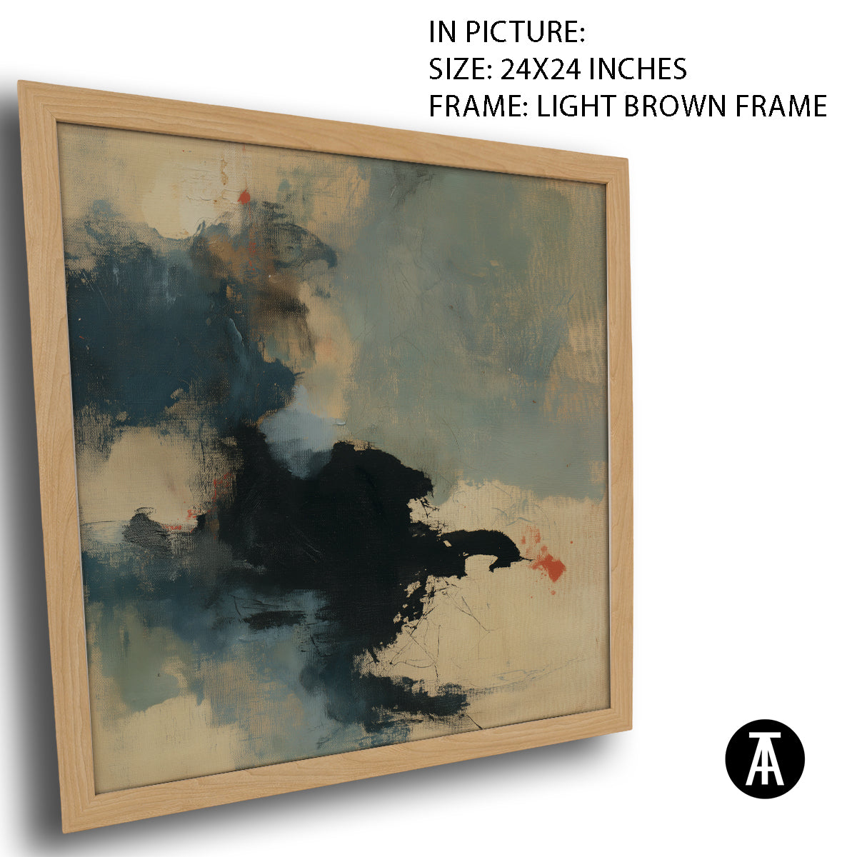 Artwork in Light Brown Frame