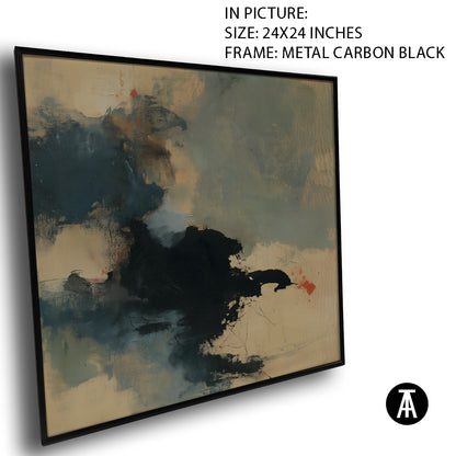 Artwork in Carbon Black Metal Frame