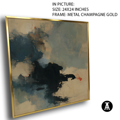 Artwork in Metal Champagne Gold Frame