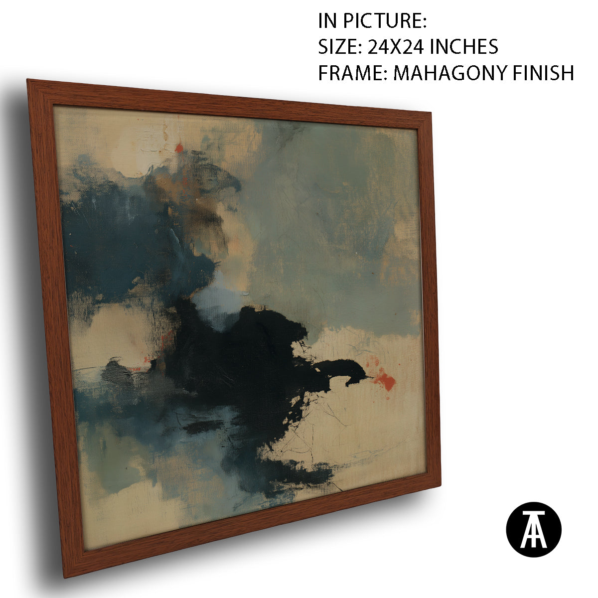 Artwork in Mahogany Finish Frame