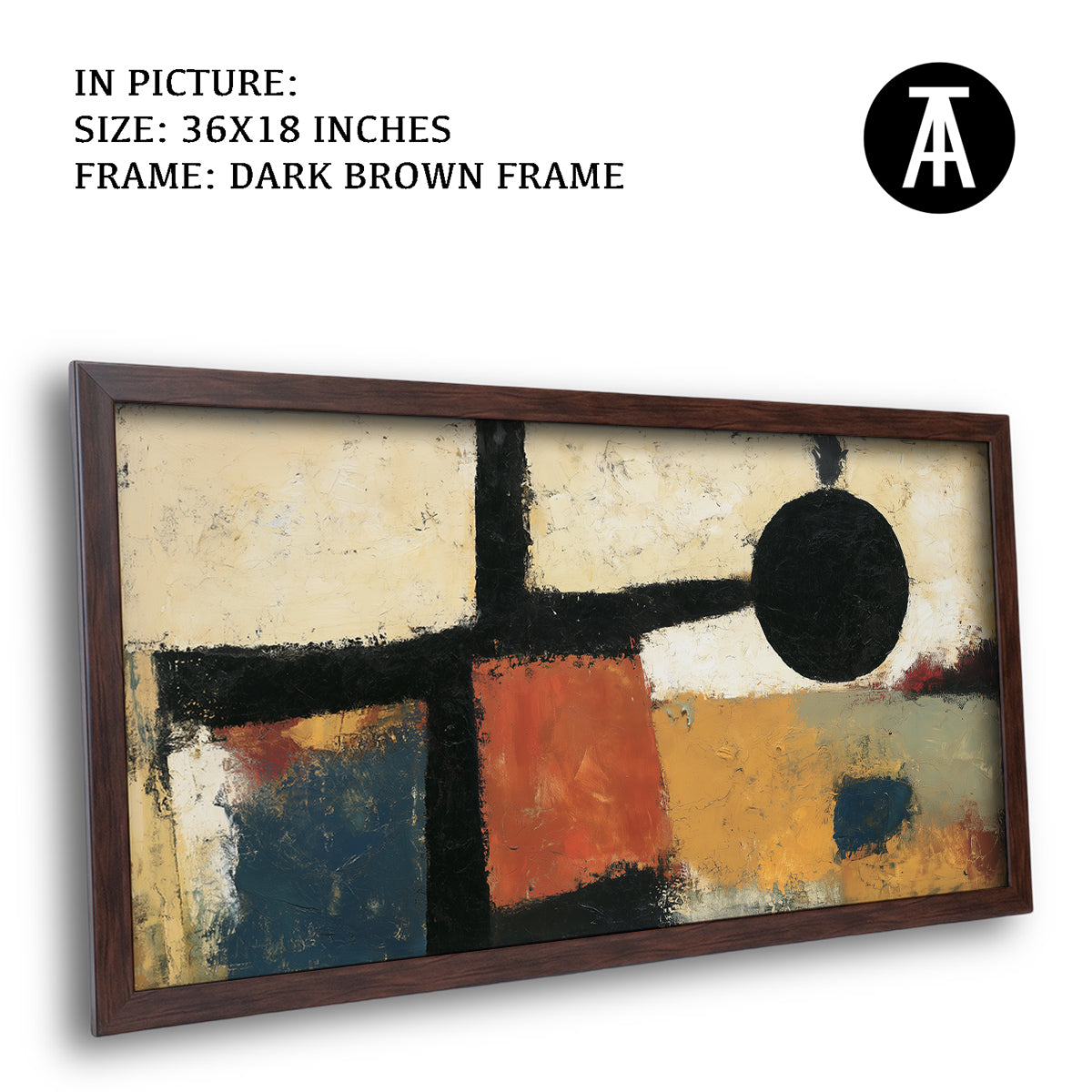 Artwork in Dark Brown Frame