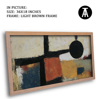 Artwork in Light Brown Frame