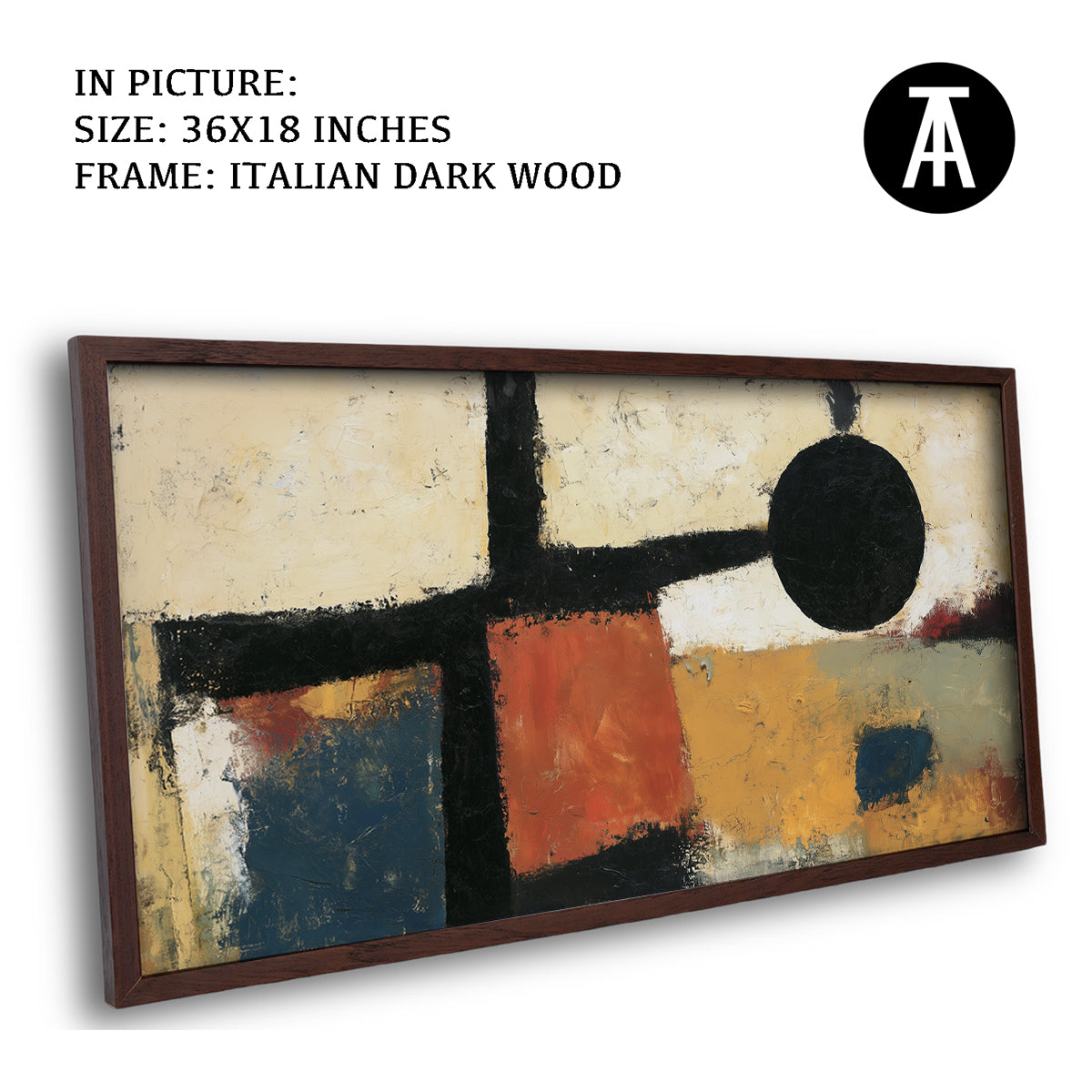 Artwork in Dark Wood Frame