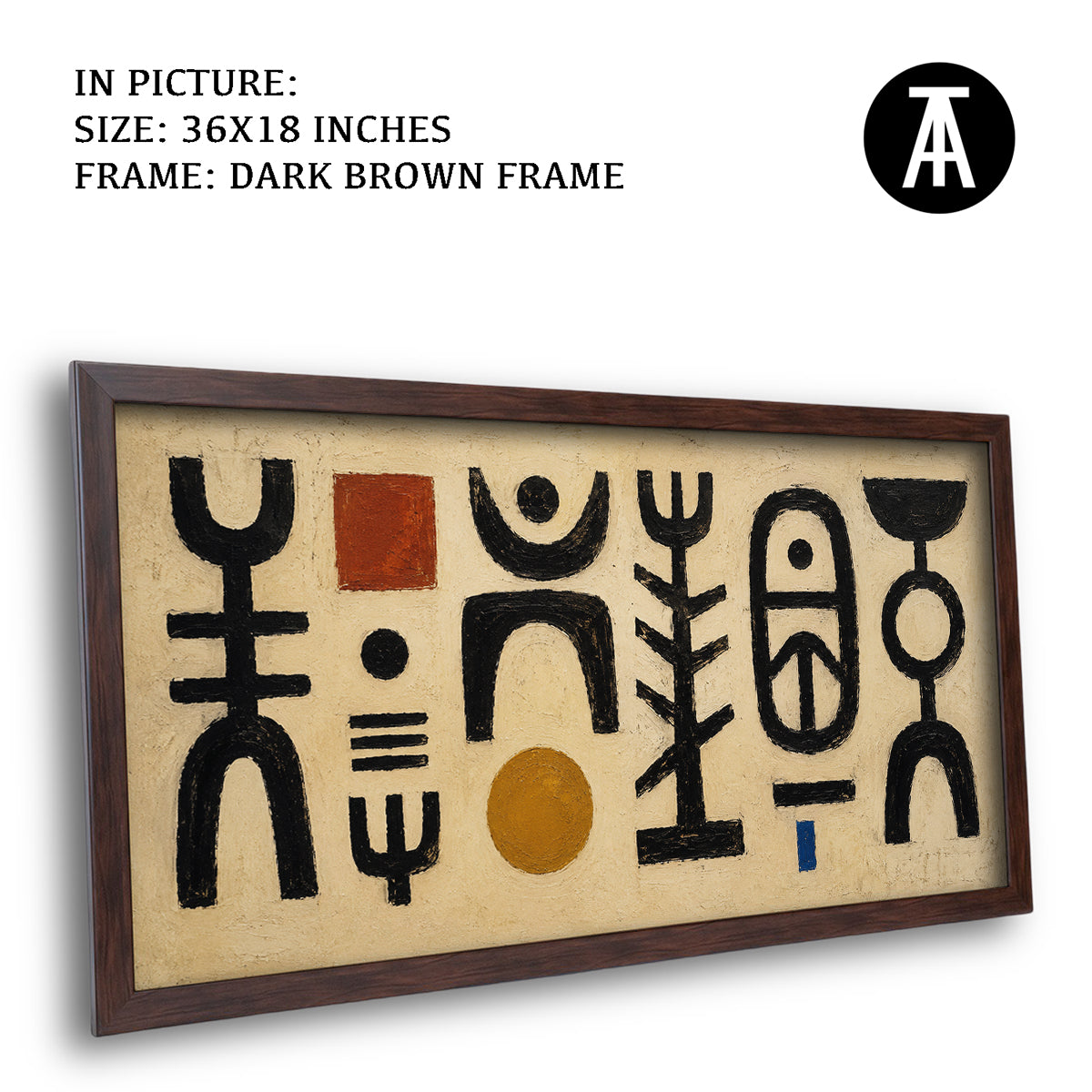 Artwork in Dark Brown Frame