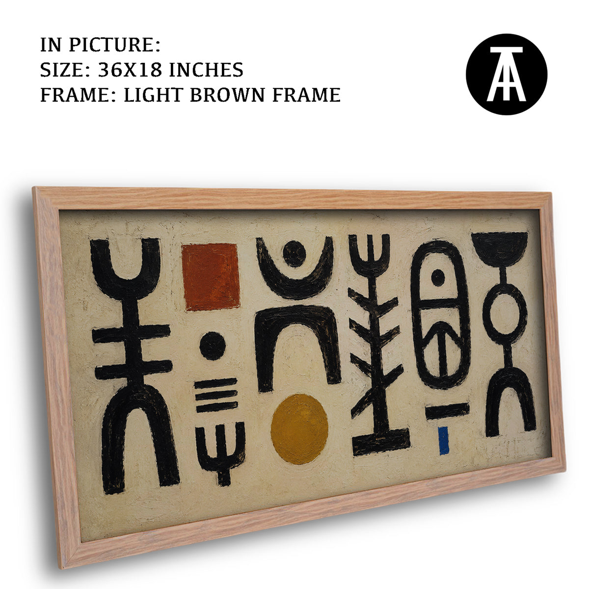 Artwork in Light Brown Frame