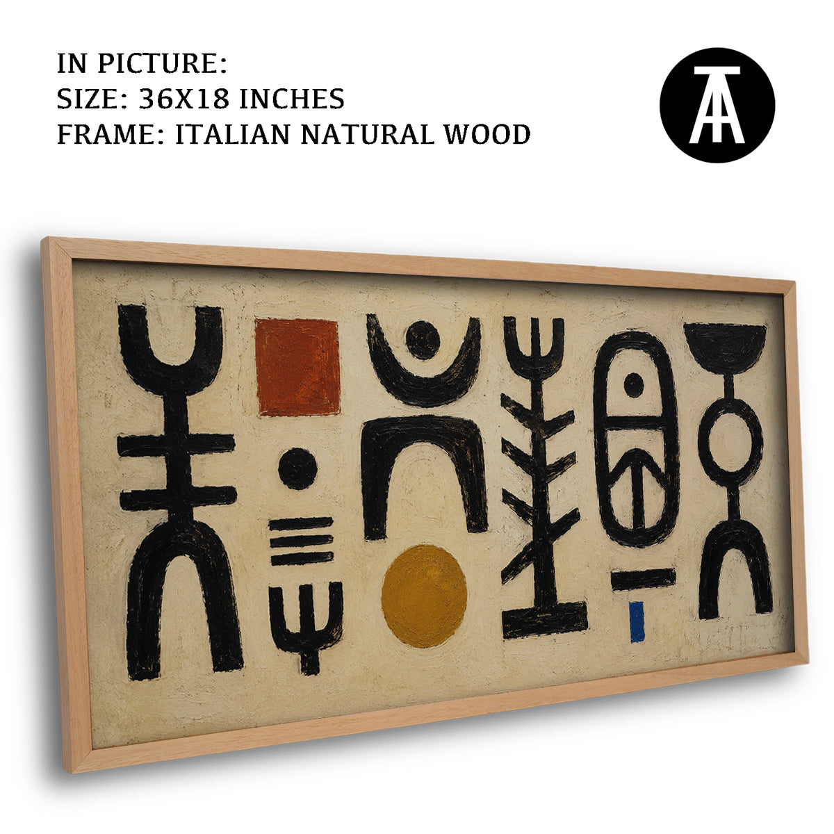 Artwork in Natural Wood Frame