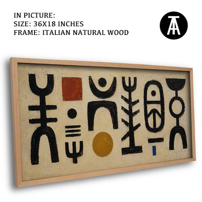 Artwork in Natural Wood Frame