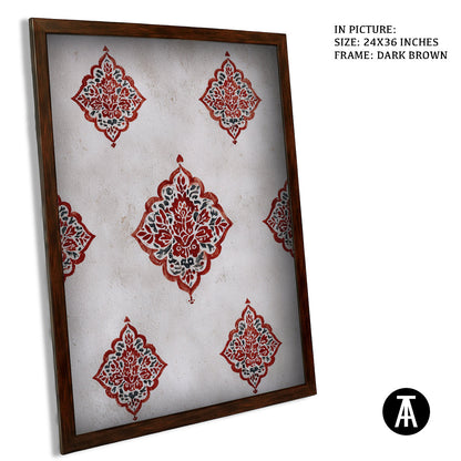 Artwork in Dark Brown Frame