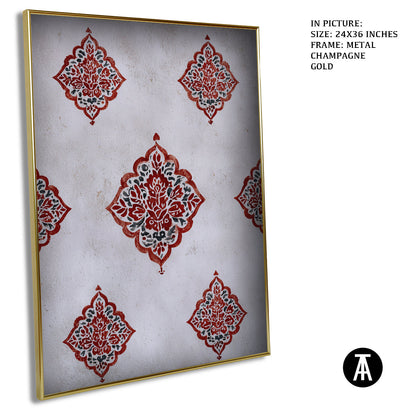 Artwork in Metal Champagne Gold Frame