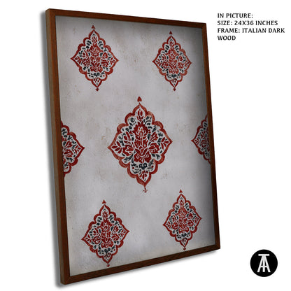 Artwork in Dark Wood Frame