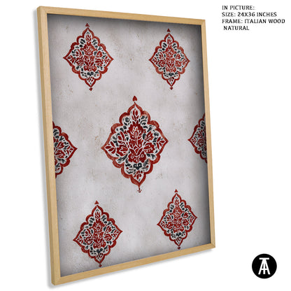 Artwork in Natural Wood Frame