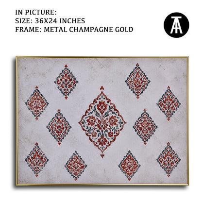 Artwork in Metal Champagne Gold Frame