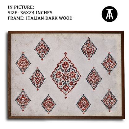 Artwork in Dark Wood Frame
