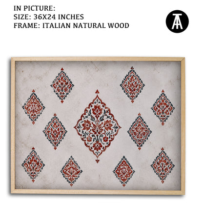 Artwork in Natural Wood Frame