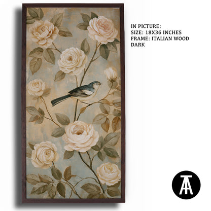 Artwork in Dark Wood Frame