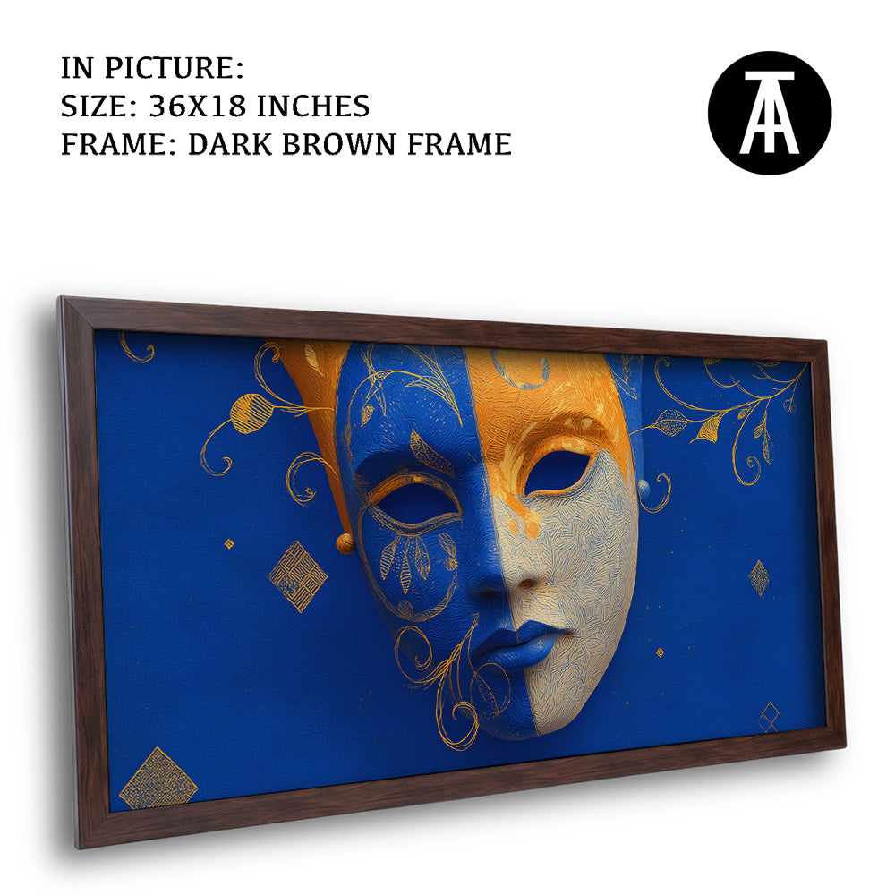 Artwork in Dark Brown Frame