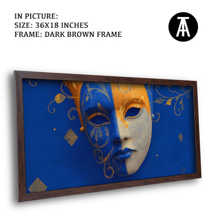 Artwork in Dark Brown Frame