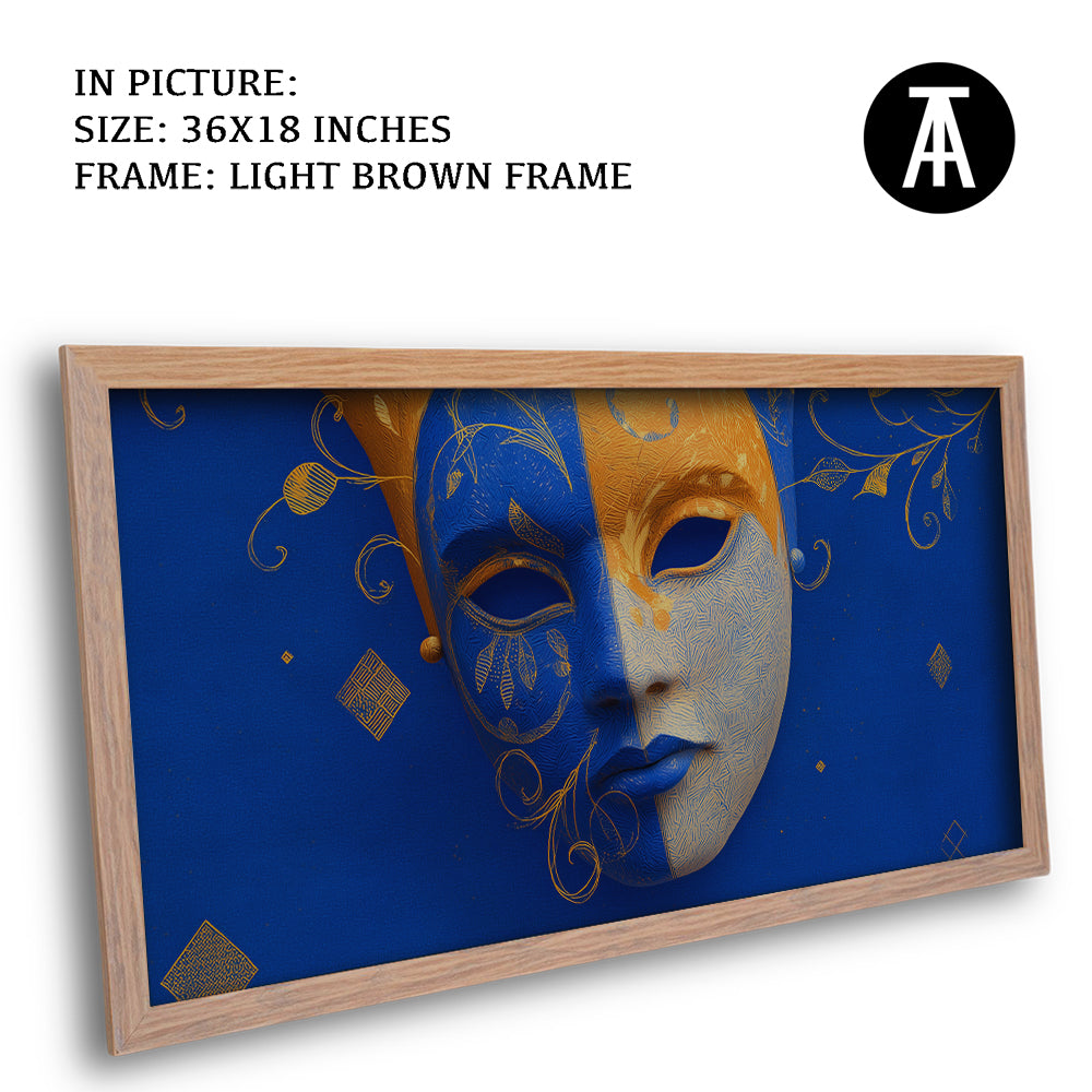 Artwork in Light Brown Frame
