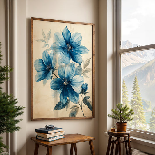 Blue Flowers by Fleurs de la Terre