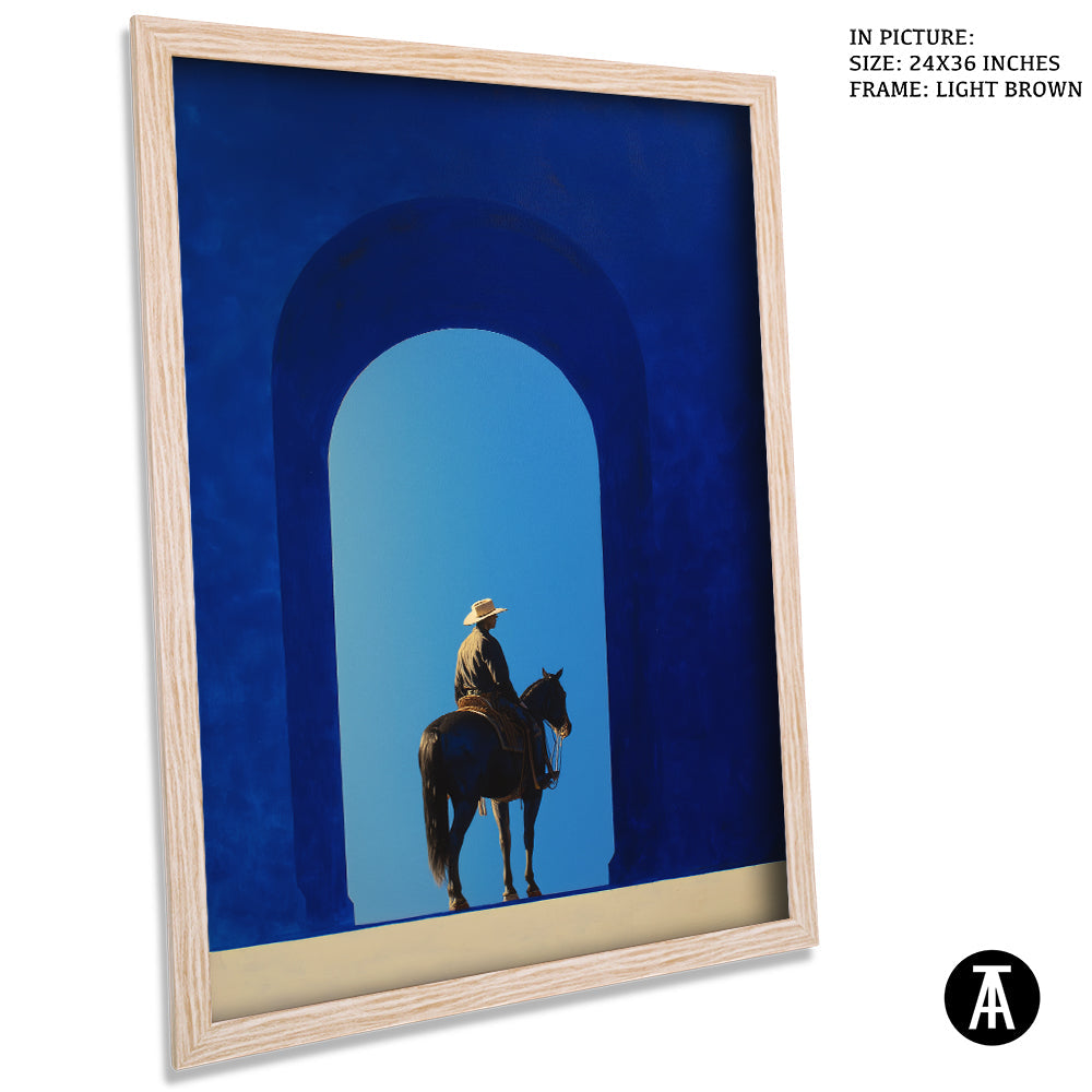 Artwork in Light Brown Frame