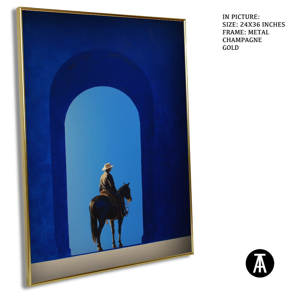 Artwork in Metal Champagne Gold Frame