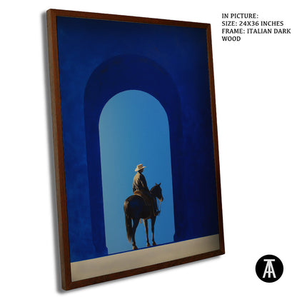 Artwork in Dark Wood Frame