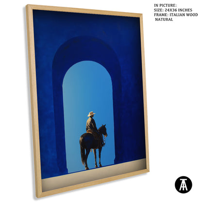 Artwork in Natural Wood Frame