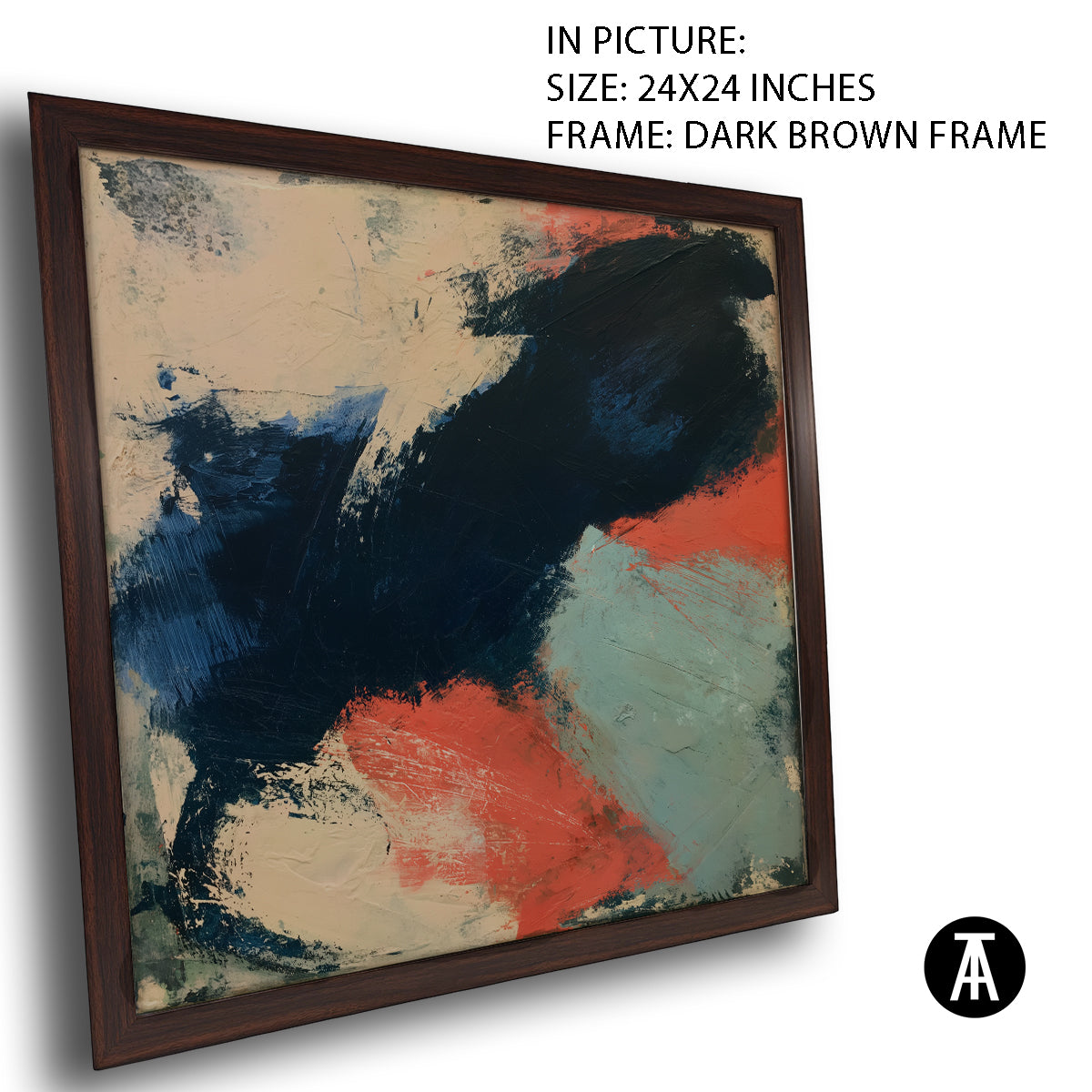 Artwork in Dark Brown Frame