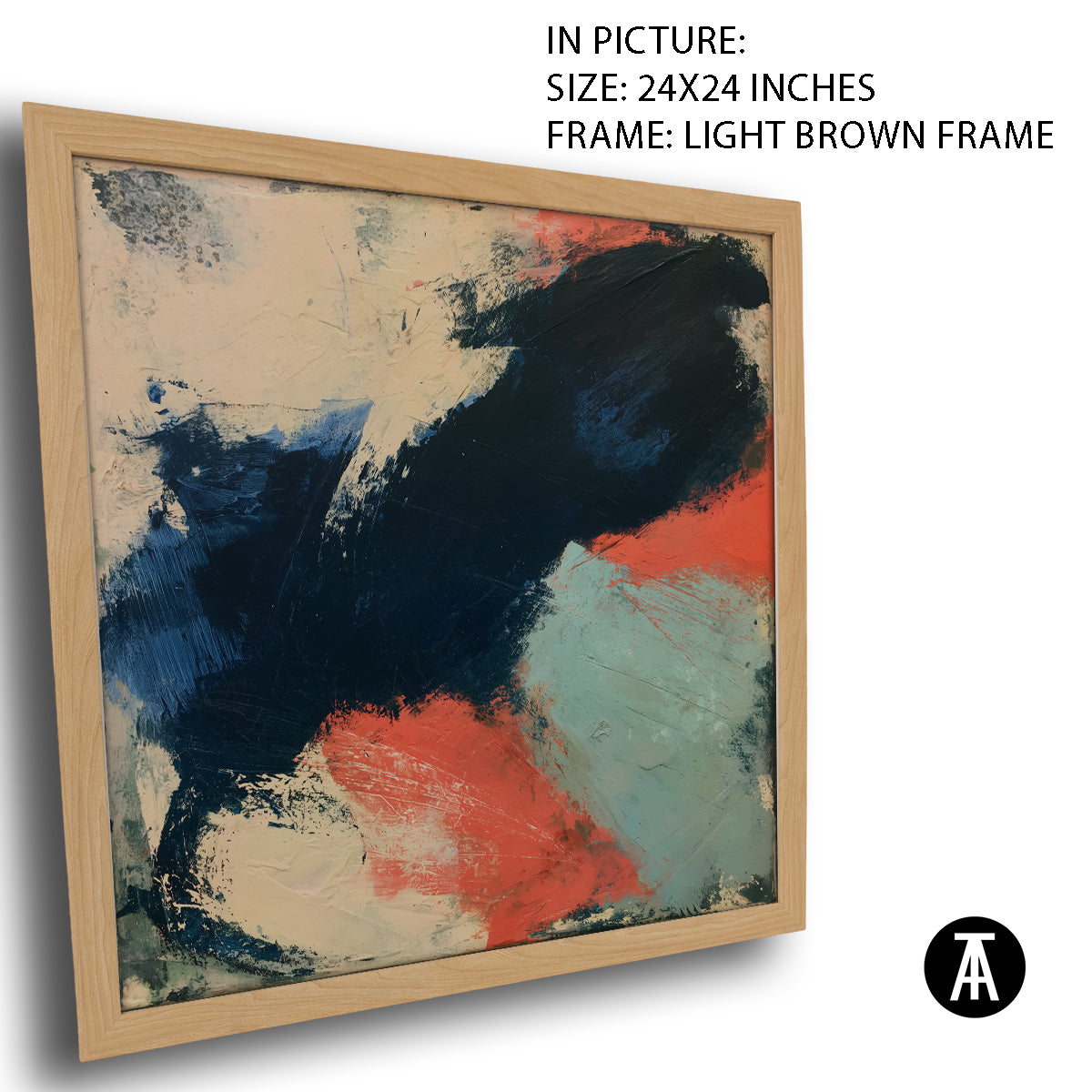 Artwork in Light Brown Frame