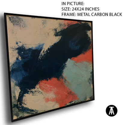 Artwork in Carbon Black Metal Frame