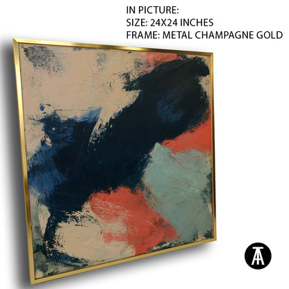 Artwork in Metal Champagne Gold Frame