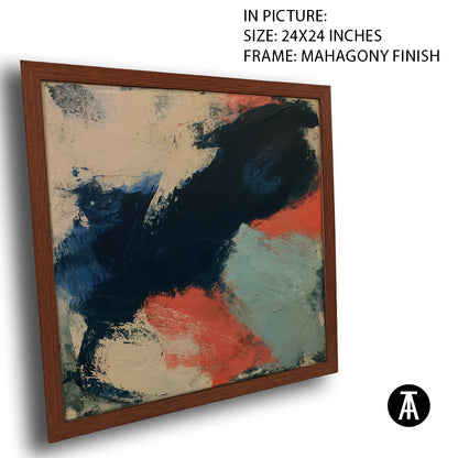 Artwork in Mahogany Finish Frame