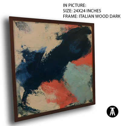 Artwork in Dark Wood Frame