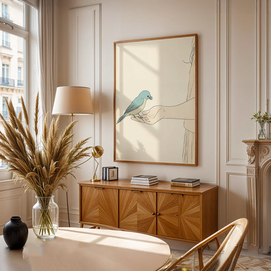 Minimalist Painting in a Lifestyle Setting