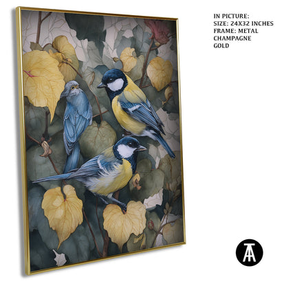 Artwork in Light Brown Frame