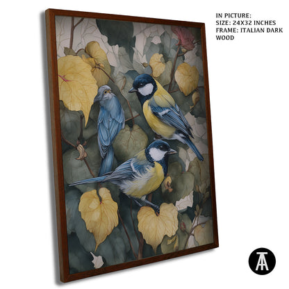 Artwork in Dark Wood Frame